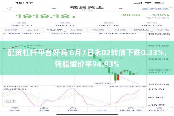 配资杠杆平台好吗 6月7日永02转债下跌0.33%，转股溢价率94.93%