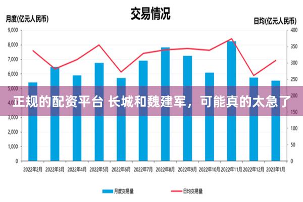 正规的配资平台 长城和魏建军，可能真的太急了