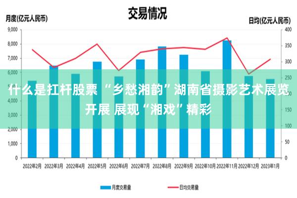 什么是扛杆股票 “乡愁湘韵”湖南省摄影艺术展览开展 展现“湘