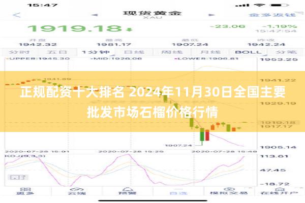 正规配资十大排名 2024年11月30日全国主要批发市场石榴