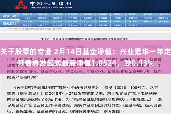 关于股票的专业 2月14日基金净值：兴业嘉华一年定开债券发起